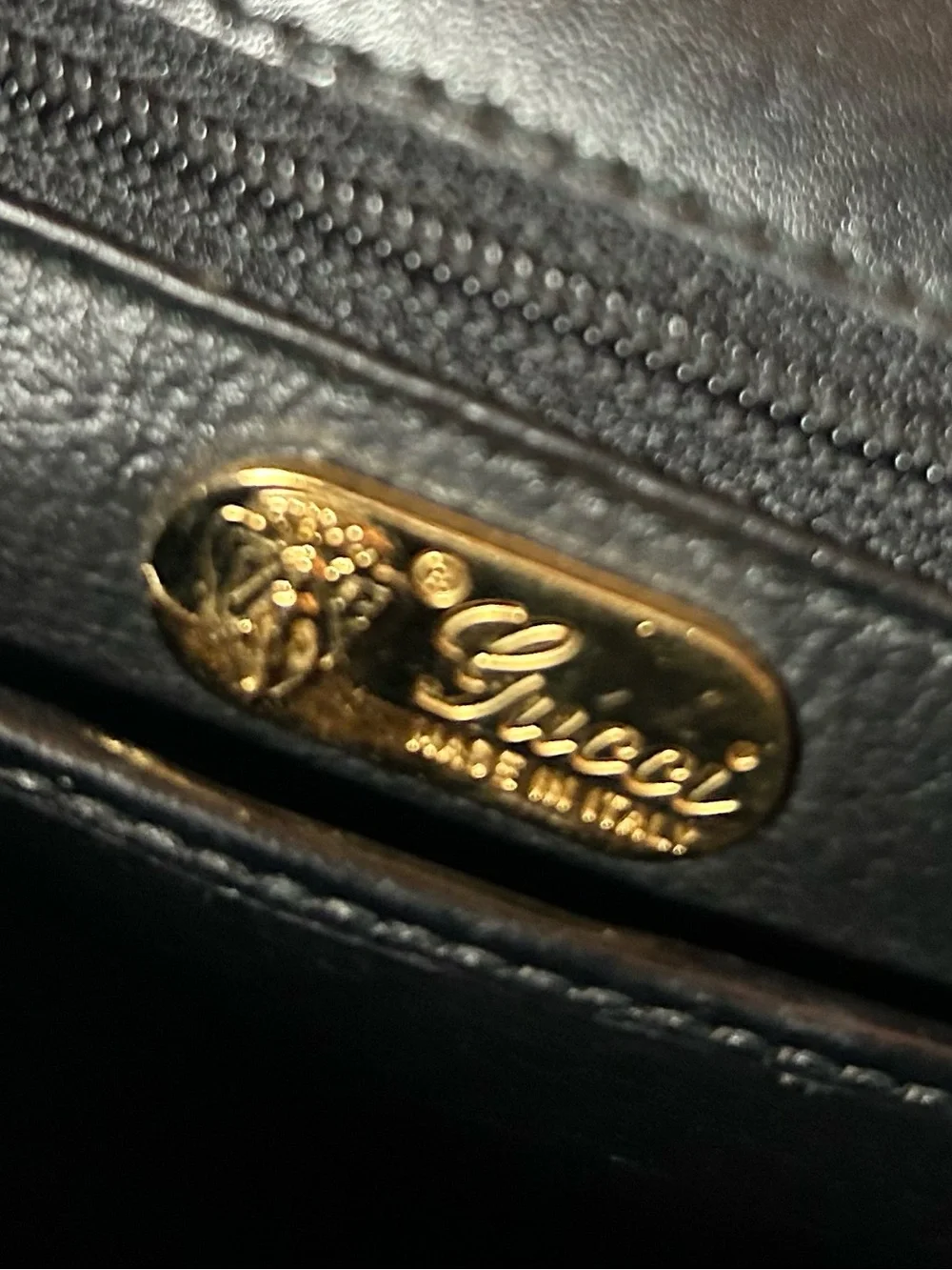 Vintage Small Gucci Black Leather Handbag - Picture 2 of 14